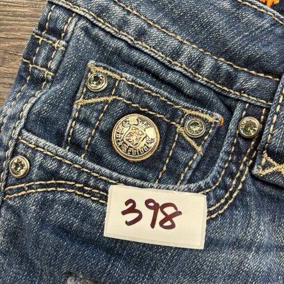 Vintage Y2K Rock Revival Blue Women 27 Mallgoth Distressed Celine Straight Jeans - Picture 7 of 11